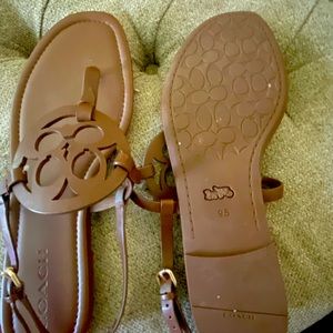 COACH Jaci sandal 91/2 Saddle brown